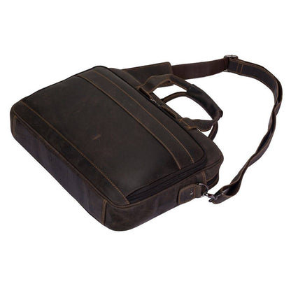 The Apollo Briefcase Brown - Greenwood Leather