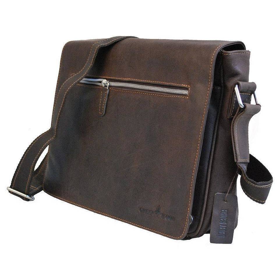 Leather Laptop Bag Berlin - Brown - Greenwood Leather