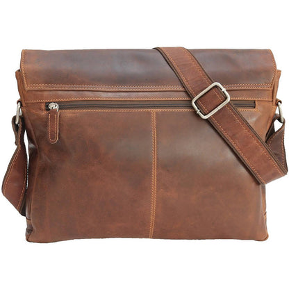 Leather Shoulder Laptop Bag Sandal Gent - Greenwood Leather