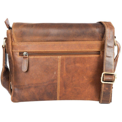 Smart Messenger Mini Steven 11" - Camel - Greenwood Leather