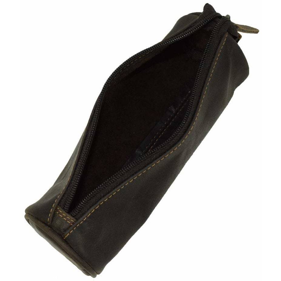 Leather Pen Case Brown - Ava - Greenwood Leather