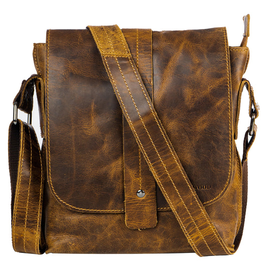 Mini Messenger Bag Henrik - Unisex - Camel - Greenwood Leather