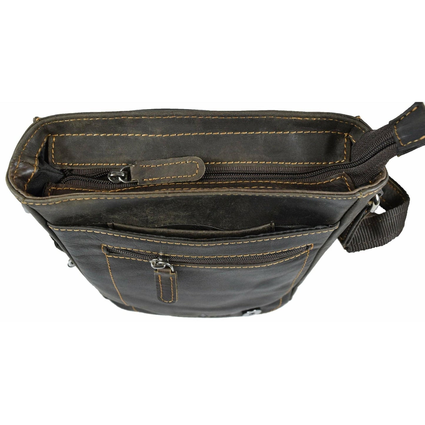 Leather Shoulder Bag Brown - Toronto - Greenwood Leather